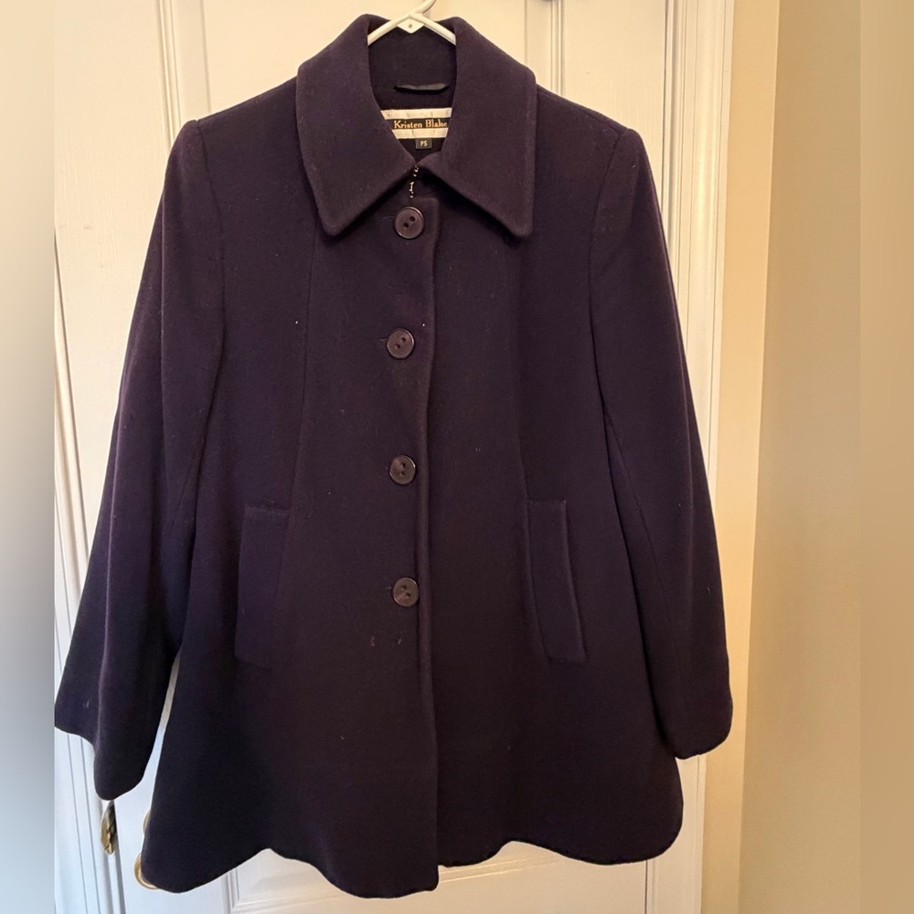 Kristen Blake Dark Purple Pea Coat